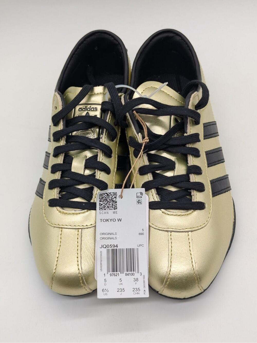 Adidas Tokyo Gold Metallic Black JQ0594 Shoes Women's Size 6.5 / Kids 5.5Y New - Picture 4 of 8